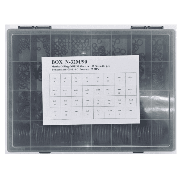 BOX O-rings NBR90 Shore A metric sizes
