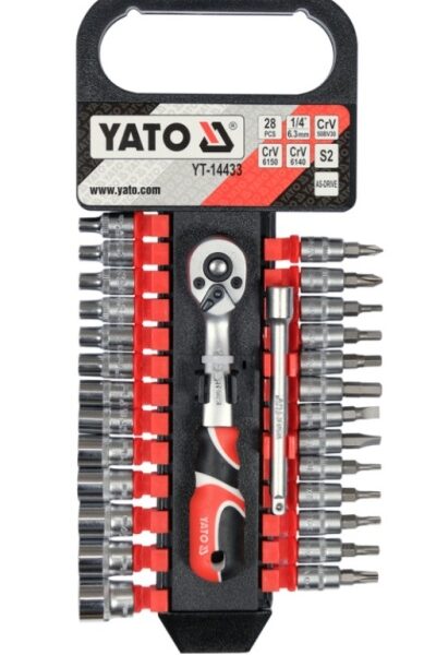 ΣΕΤ ΚΑΣΤΑΝΙΕΣ ΜΕ ΚΑΡΥΔΑΚΙΑ 1/4'' 28τεμ. Yato-14433