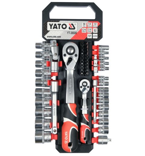 ΣΕΤ ΚΑΣΤΑΝΙΕΣ ΜΕ ΚΑΡΥΔΑΚΙΑ 1/4'' ΚΑΙ 1/2'' -51τεμ. Yato-38680