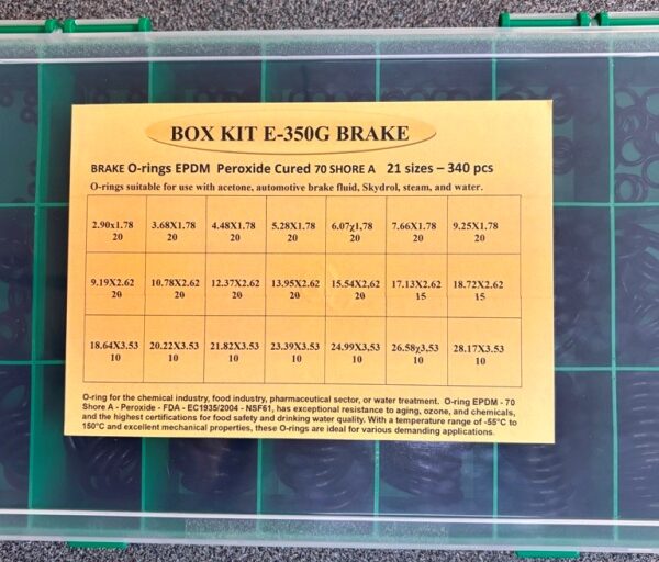 BOX EPDM 70 Shore A for automotive brake fluid , EPDM peroxide cured